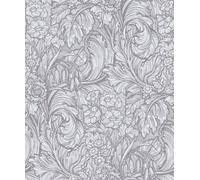 Galerie Llewelyn-Bowen Off The Wall Silver Grey Floral Lb25137 A4 Wallpaper Sample