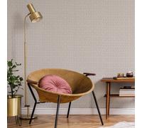 Galerie Luxe Ivory Silver Greek Key Smooth Wallpaper