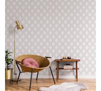 Galerie Luxe Silver Trellis Smooth Wallpaper