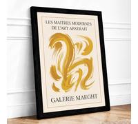 Galerie Maeght Twenty Two Retro Framed Wall Art Print A3 Black
