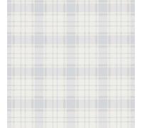 Galerie Maison Charme Blue Check Plaid Motif A4 Wallpaper Sample