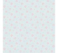 Galerie Maison Charme Pink/blue Vintage Rose Motif A4 Wallpaper Sample