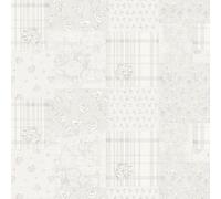 Galerie Maison Charme Silver Patchwork Vintage Floral Motif A4 Wallpaper Sample