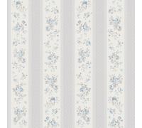 Galerie Maison Charme Silver Vintage Rose Stripe Motif A4 Wallpaper Sample