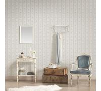 Galerie Maison Charme Floral Silver Grey Wallpaper MC61055, Silver