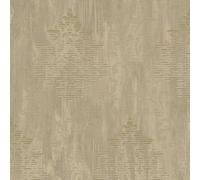 Galerie Metallic Fx Dark Gold Modern Metallic Damask Textured A4 Wallpaper Sample