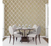 Galerie Metallic Fx Gold Metallic Damask Textured Wallpaper