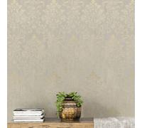 Galerie Metallic Fx Gold Modern Metallic Damask Textured Wallpaper