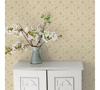 Galerie Miniatures 2 Cream Red Green Blue Small Floral Sprig Smooth Wallpaper