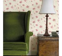 Galerie Miniatures 2 Pink Cream Green Hydrangea Trail Smooth Wallpaper