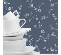 Galerie Miniatures 3 Blue White Floral Trail Smooth Wallpaper