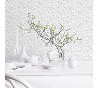 Galerie Miniatures 3 Blue White Small Rose Trail Smooth Wallpaper