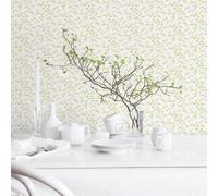 Galerie Miniatures 3 Yellow Green White Small Rose Trail Smooth Wallpaper