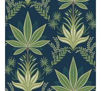 Galerie Mulberry Tree Blue Palm Leaf A4 Wallpaper Sample