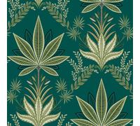 Galerie Mulberry Tree Green Palm Leaf A4 Wallpaper Sample