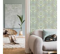 Galerie Mulberry Tree Grey Yellow Floral Wallpaper Roll