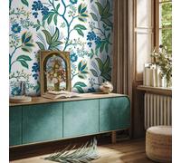 Galerie Mulberry Tree White Multicoloured Tree Leaf Wallpaper Roll