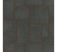 Galerie Natural Opulence Black & Rose Gold Wood Block Wallpaper Roll