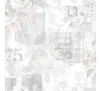 Galerie Nordic Elements Beige Floral Rose Patchwork A4 Wallpaper Sample