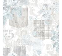 Galerie Nordic Elements Cream Floral Rose Patchwork A4 Wallpaper Sample