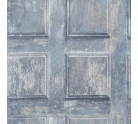 Galerie Nostalgie Blue Beige Door Smooth A4 Wallpaper Sample