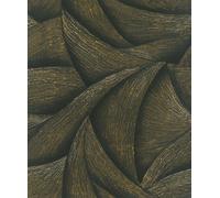 Galerie Odyssey Black Gold Wave Pattern Wallpaper