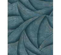 Galerie Odyssey Blue Silver Wave Pattern A4 Wallpaper Sample