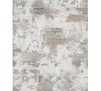 Galerie Organic Textures Beige Brown Grey Brick Textured A4 Wallpaper Sample