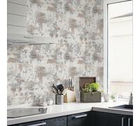 Galerie Organic Textures Beige Brown Grey Brick Textured Wallpaper