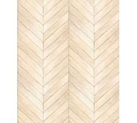 Galerie Organic Textures Beige Chevron Wood Textured A4 Wallpaper Sample