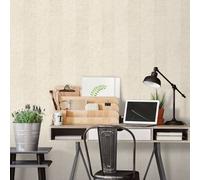 Galerie Organic Textures Beige Concrete Stripe Textured Wallpaper