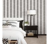Galerie Organic Textures Grey Zebra Stripe Textured Wallpaper