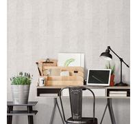 Galerie Organic Textures Silver Grey Concrete Stripe Textured Wallpaper