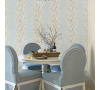 Galerie Palazzo Blue Fern Embossed Wallpaper