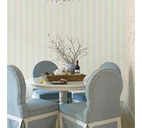 Galerie Palazzo Blue Silk Stripe Embossed Wallpaper