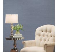 Galerie Palazzo Blue Silk Texture Embossed Wallpaper