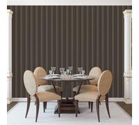 Galerie Palazzo Bronze Brown Silk Stripe Embossed Wallpaper
