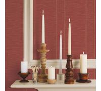 Galerie Palazzo Red Pleated Stripe Embossed Wallpaper