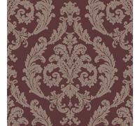 Galerie Palazzo Red Silk Damask Embossed A4 Wallpaper Sample