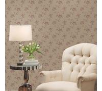 Galerie Palazzo Red Turquoise Floral Embossed Wallpaper