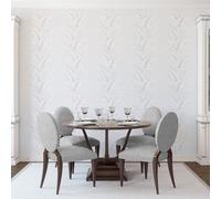 Galerie Palazzo Silver Grey Fern Embossed Wallpaper