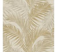 Galerie Palm Tree Beige Gold A4 Wallpaper Sample