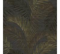 Galerie Palm Tree Black A4 Wallpaper Sample