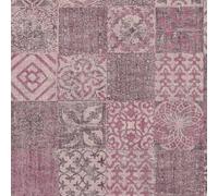 Galerie Passenger Collection Purple Moroccan Tile Design Wallpaper Roll
