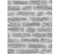 Galerie Paste The Wall White And Greige Exposed Brick A4 Wallpaper Sample