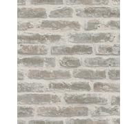 Galerie Paste The Wall White And Taupe Exposed Brick A4 Wallpaper Sample