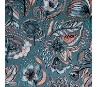 Galerie Pepper Flock Floral Green A4 Wallpaper Sample 81332