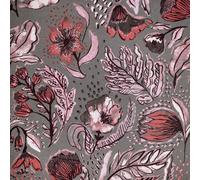 Galerie Pepper Flock Floral Pink A4 Wallpaper Sample 81331