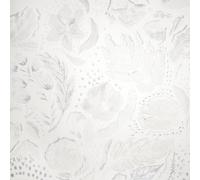 Galerie Pepper Flock Floral White A4 Wallpaper Sample 81336