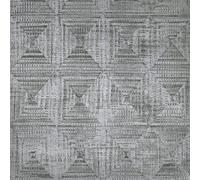 Galerie Pepper Raffia Grey Shimmer Geometric Diamond A4 Wallpaper Sample